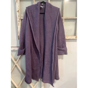 Soft Surroundings size large purple mohair & wool blend cardigan sweater